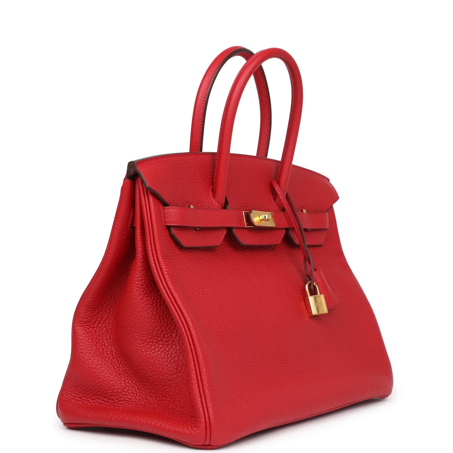 Replicate Hermes Birkin 35 Rouge Casaque Togo Gold Hardware(1:1 replica)