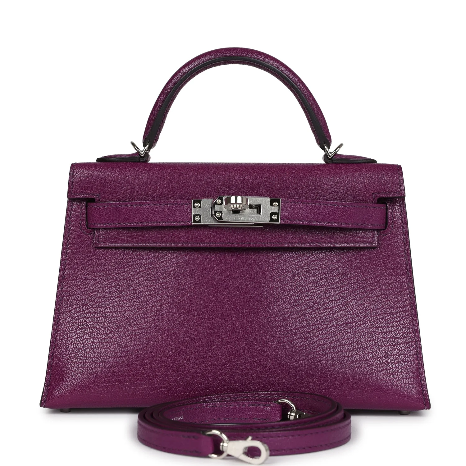 Replicate Hermes Kelly Sellier 20 Anemone Chevre Palladium Hardware(1:1 replica)