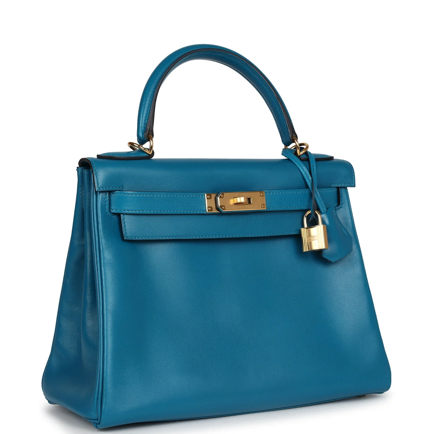 Replicate Hermes Kelly Retourne 28 Bleu Izmir Tadelakt Gold Hardware(1:1 replica)