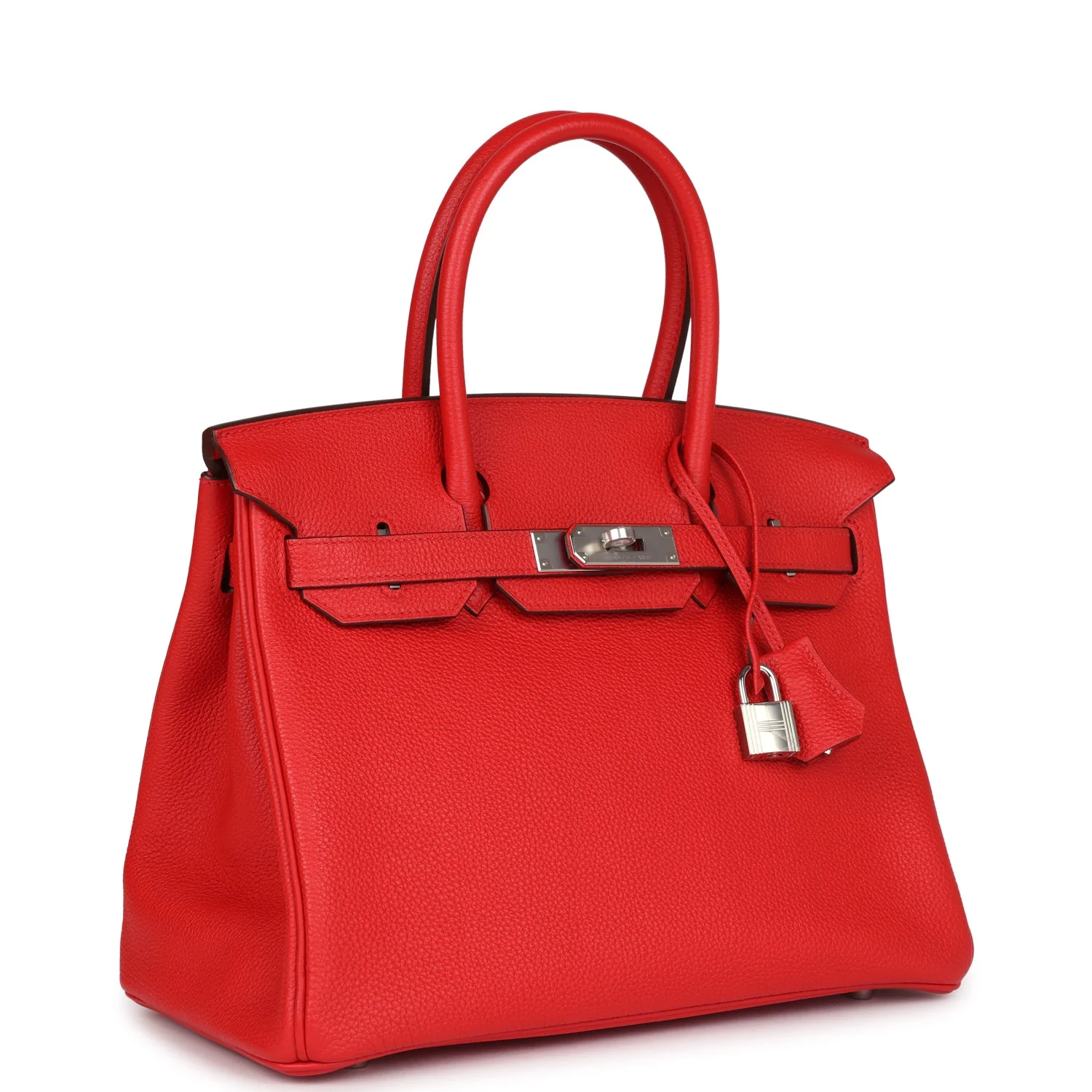 Replicate Hermes Birkin 30 Rouge de Coeur Togo Palladium Hardware(1:1 replica)