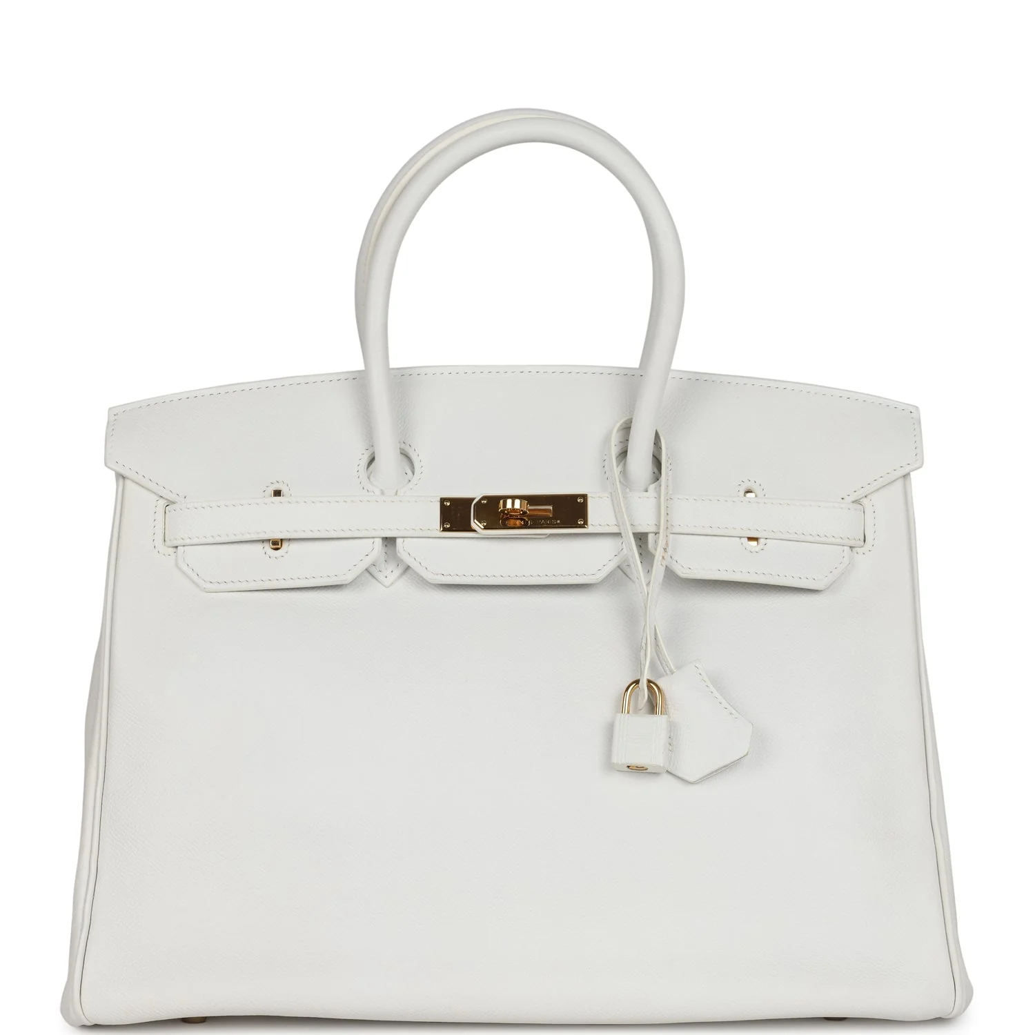 Replicate Hermes Birkin 35 White Epsom Gold Hardware(1:1 replica)