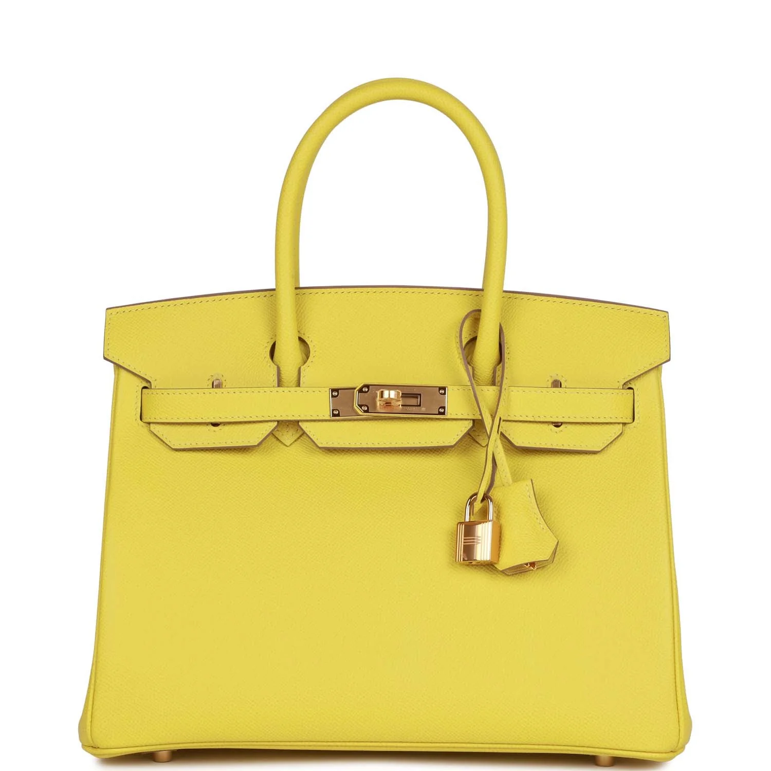 Replicate Hermes Birkin 30 Lime Epsom Gold Hardware(1:1 replica)