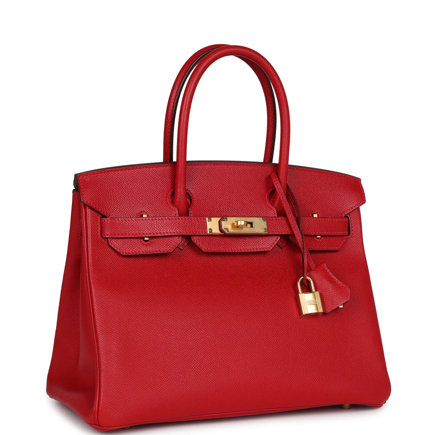 Replicate Hermes Birkin 30 Rouge Casaque Epsom Gold Hardware(1:1 replica)