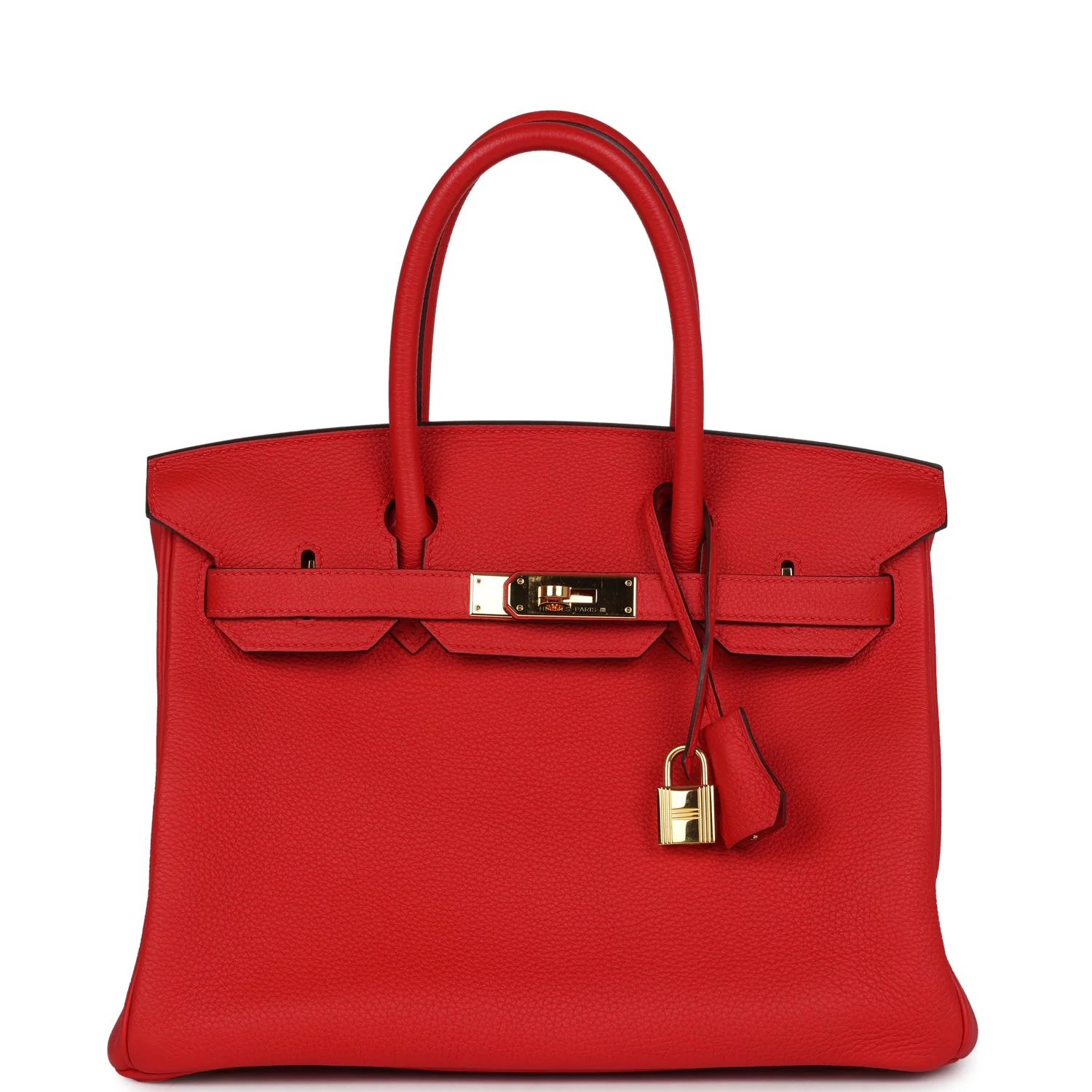 Replicate Hermes Birkin 30 Rouge de Coeur Togo Gold Hardware(1:1 replica)