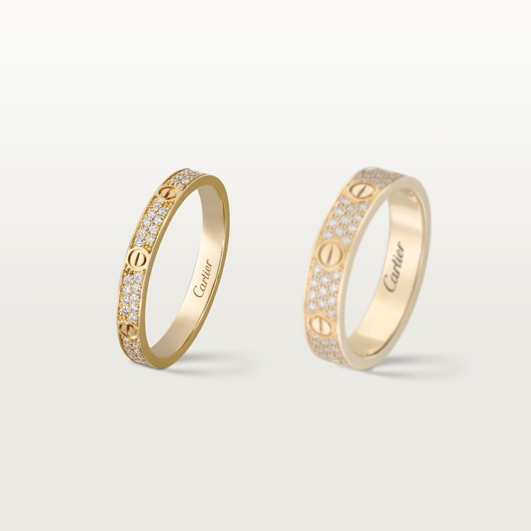 Replicate LOVE ring, mini model, paved(1:1 replica)