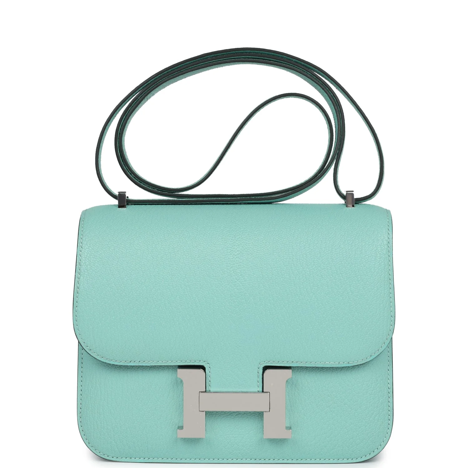 Replicate Hermes Constance 18 Aqua Chevre Palladium Hardware(1:1 replica)