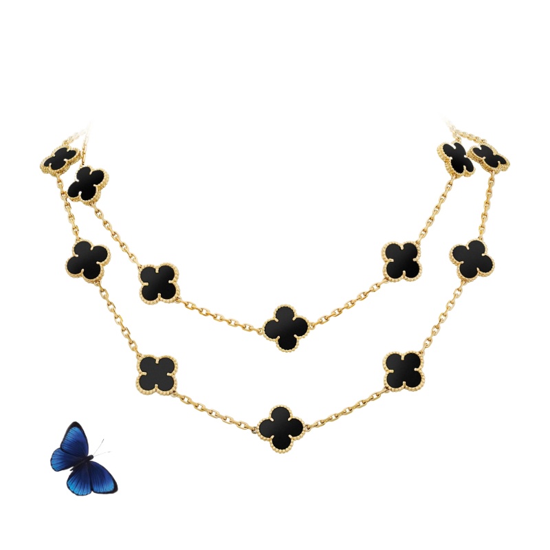 Replicate Vintage Alhambra long necklace, 20 motifs(1:1 replica)