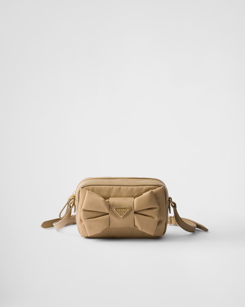 Replicate Re-Nylon and Nappa Leather Mini Shoulder Bag With Bow(1:1 replica)