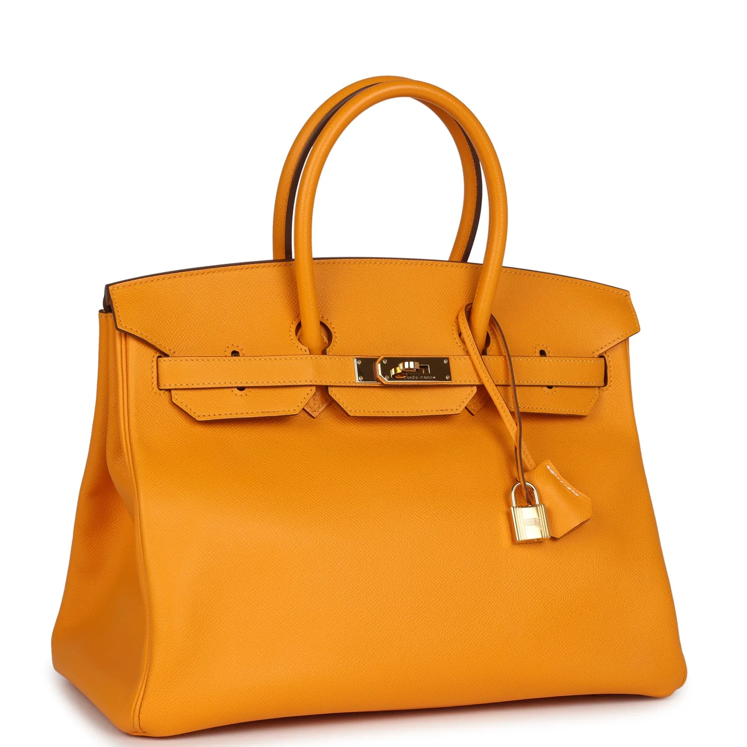 Replicate Hermes Birkin 35 Jaune D'Or Epsom Gold Hardware(1:1 replica)