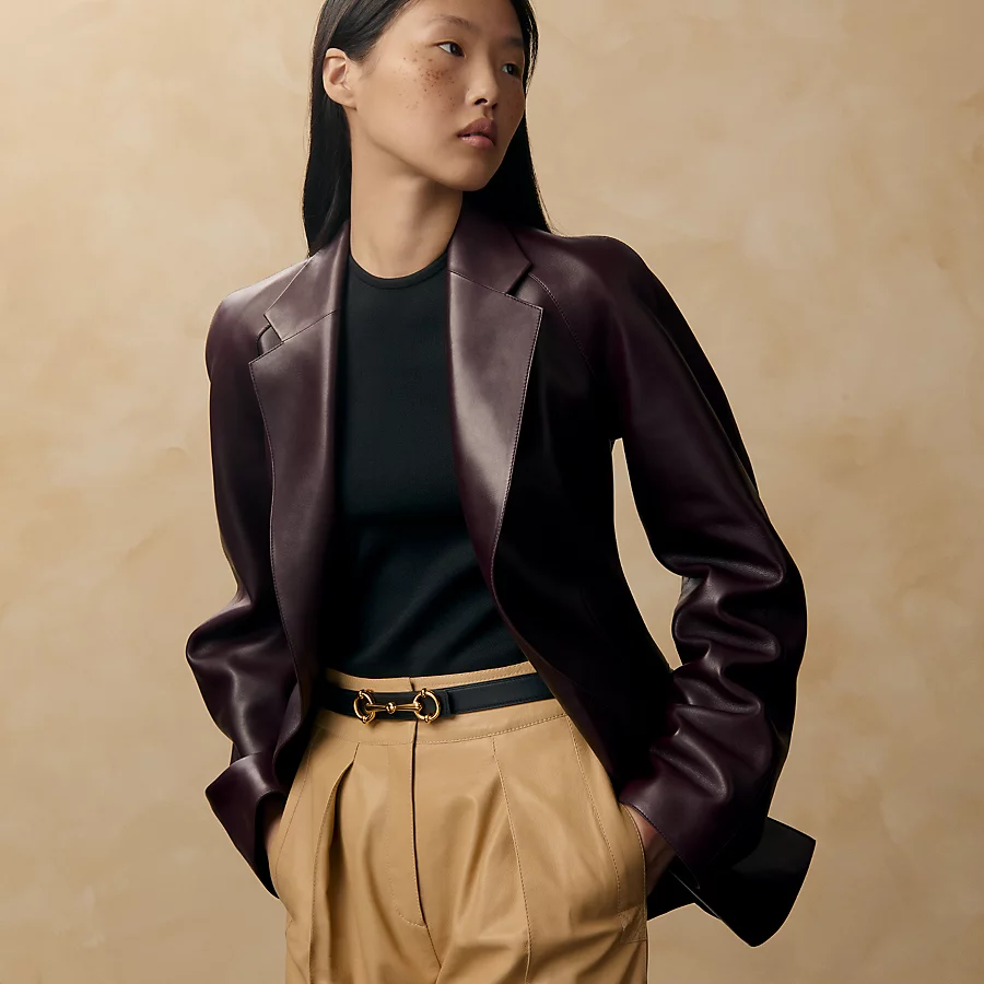 Replicate H Infini belt buckle   Reversible leather strap 24 mm(1:1 replica)