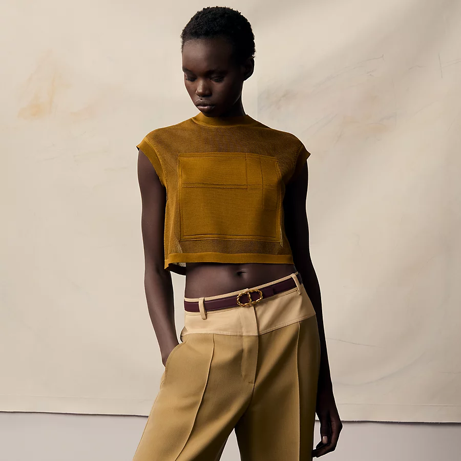 Replicate Maillon Torsade belt buckle   Hermès sur Mer reversible leather strap 24 mm(1:1 replica)