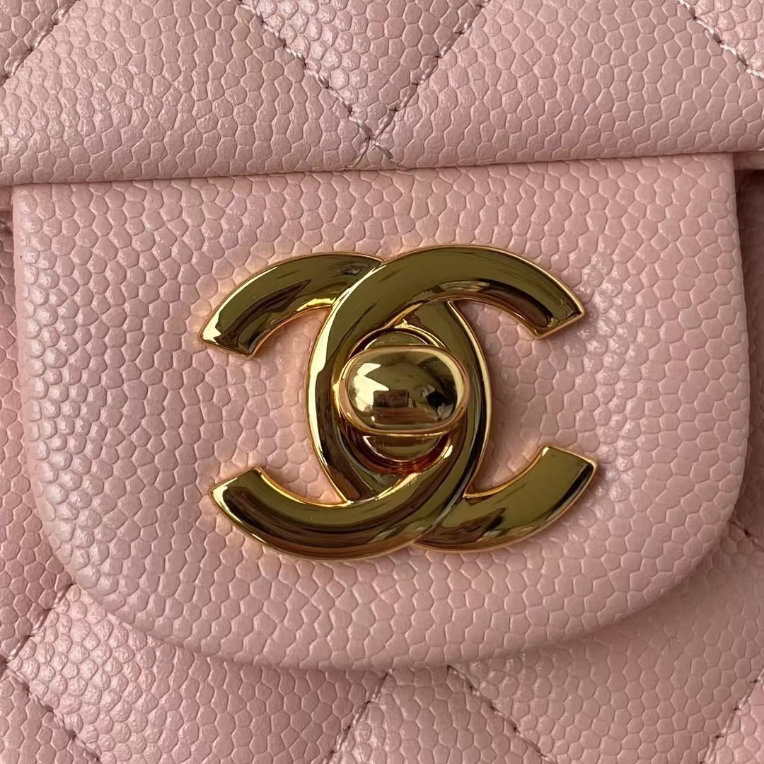 Replicate Chanel Small Classic Handbag Caviar Gold Hardware(1:1 replica)