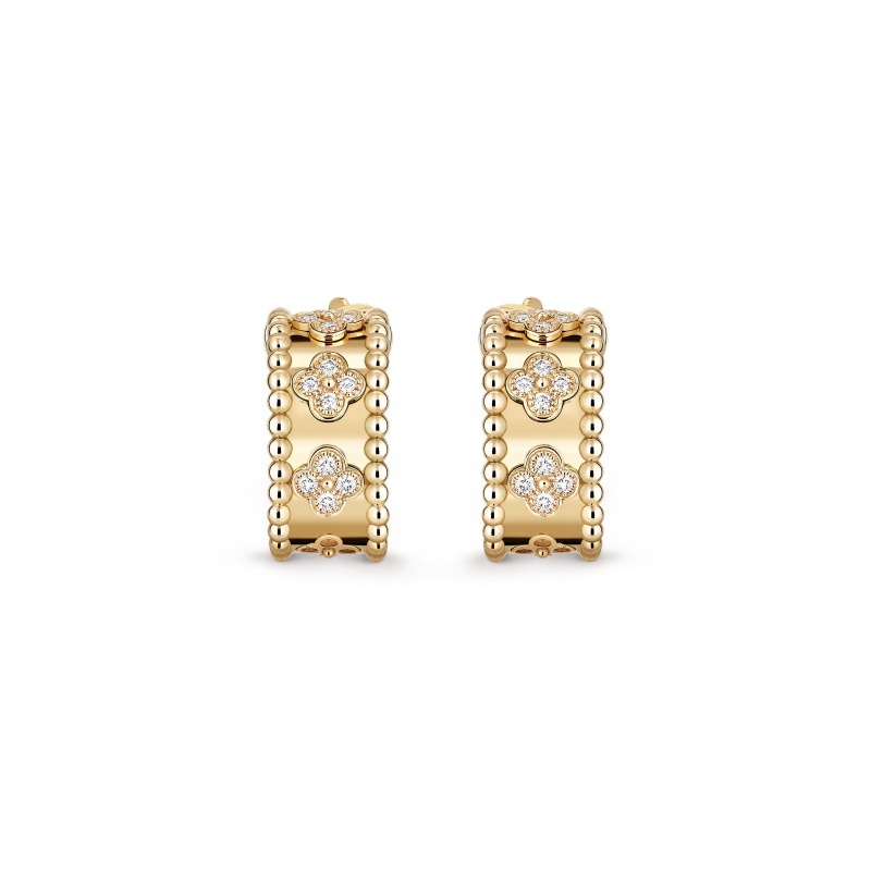 Replicate Perlée clovers hoop earrings(1:1 replica)