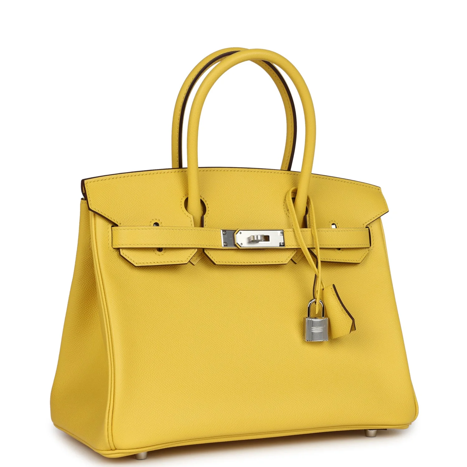 Replicate Hermes Birkin 30 Jaune de Naples Epsom Palladium Hardware(1:1 replica)