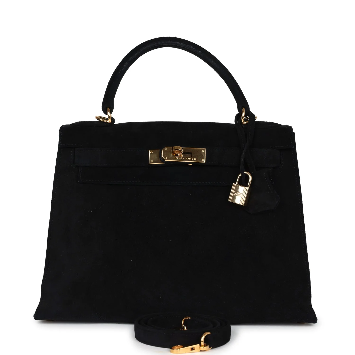 Replicate Vintage Hermes Kelly Sellier 28 Black Doblis Gold Hardware(1:1 replica)