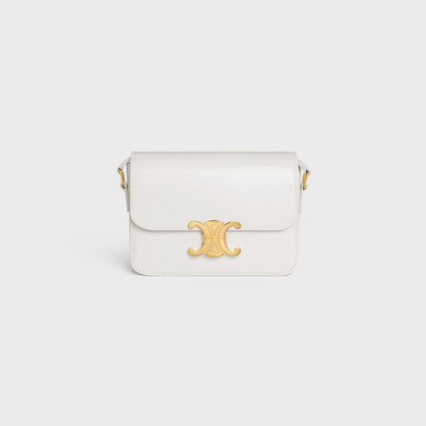 Replicate TEEN TRIOMPHE BAG IN SHINY CALFSKIN WHITE(1:1 replica)