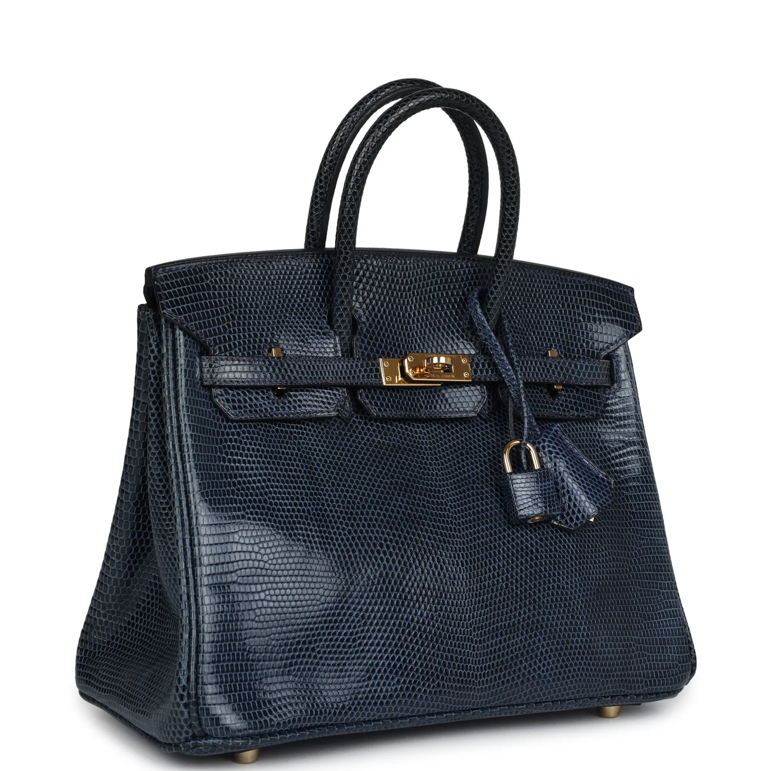Replicate Hermes Birkin 25 Bleu De Malte Varanus Niloticus Lizard Gold Hardware(1:1 replica)