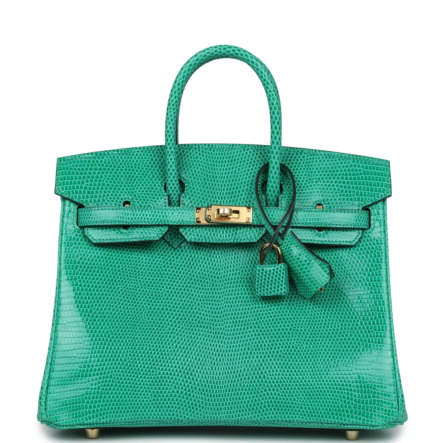 Replicate Hermes Birkin 25 Menthe Varanus Niloticus Lizard Gold Hardware(1:1 replica)