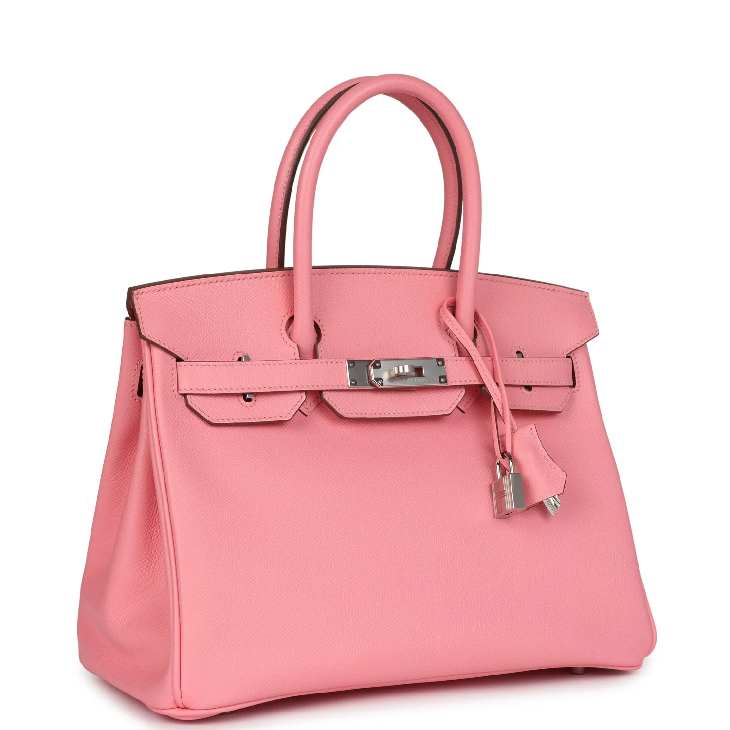 Replicate Hermes Birkin 30 Rose Confetti Epsom Palladium Hardware(1:1 replica)