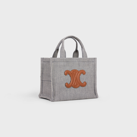 Replicate SMALL CABAS THAIS IN STRIPED TEXTILE NAVY BLUE(1:1 replica)