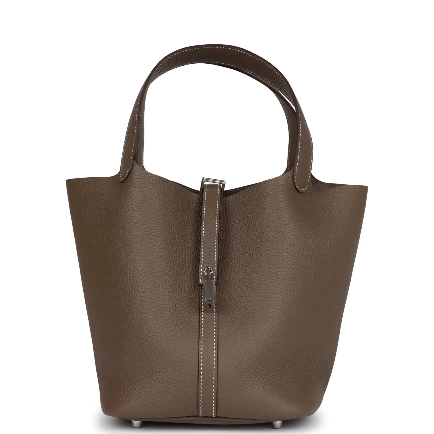 Replicate Hermes Picotin Lock 22 Etoupe Clemence Palladium Hardware(1:1 replica)