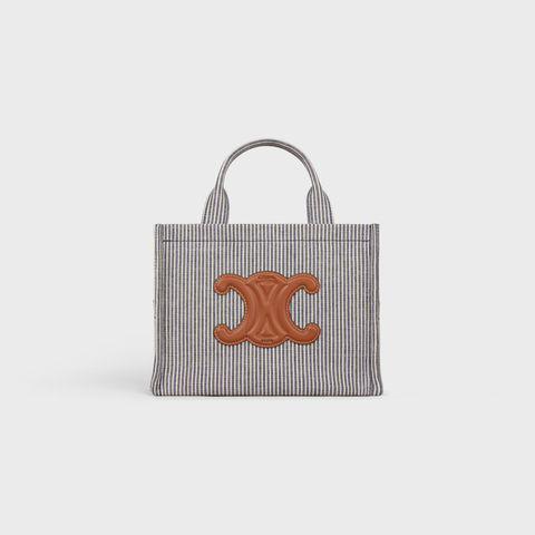 Replicate SMALL CABAS THAIS IN STRIPED TEXTILE NAVY BLUE(1:1 replica)