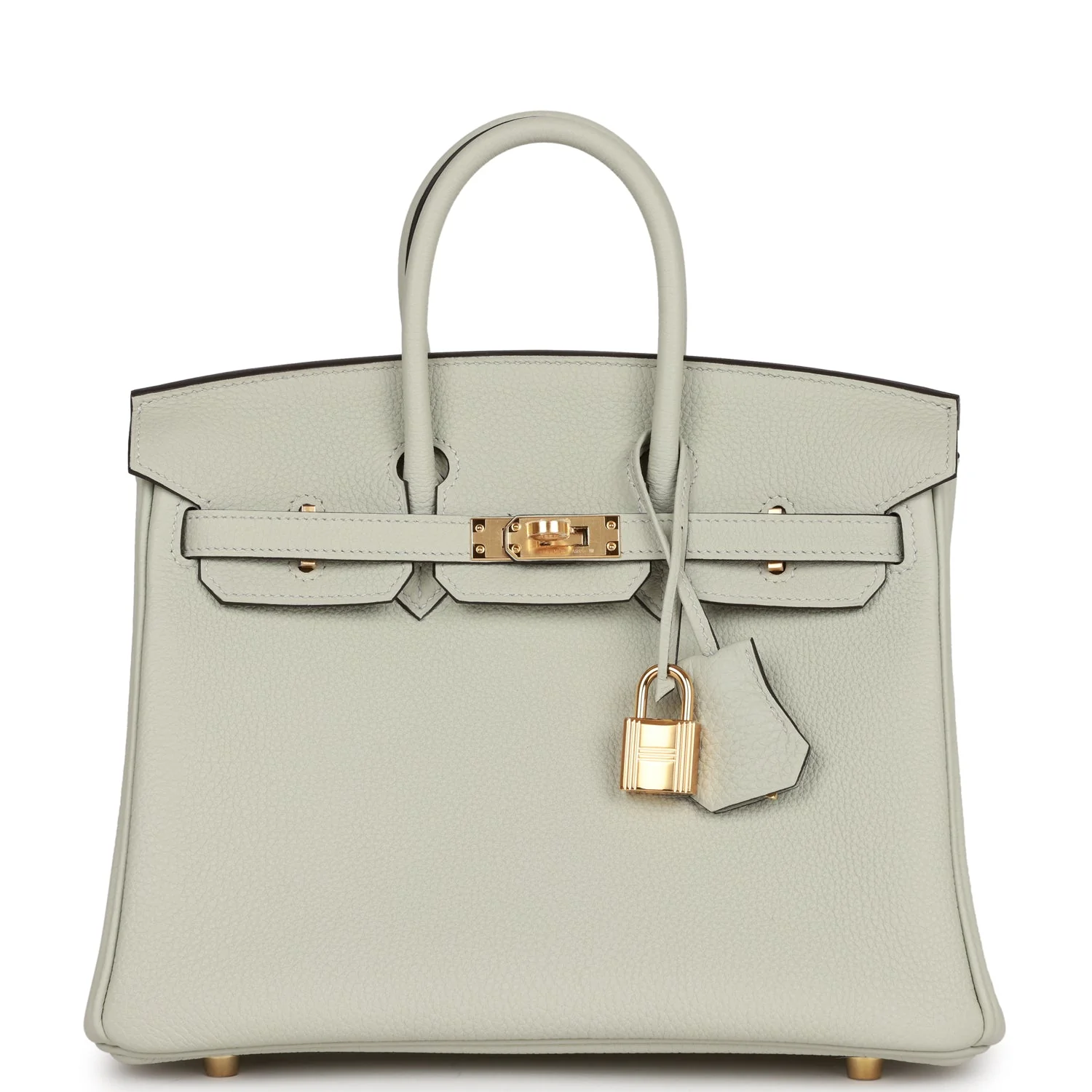 Replicate Hermes Birkin 25 Gris Neve Togo Gold Hardware(1:1 replica)