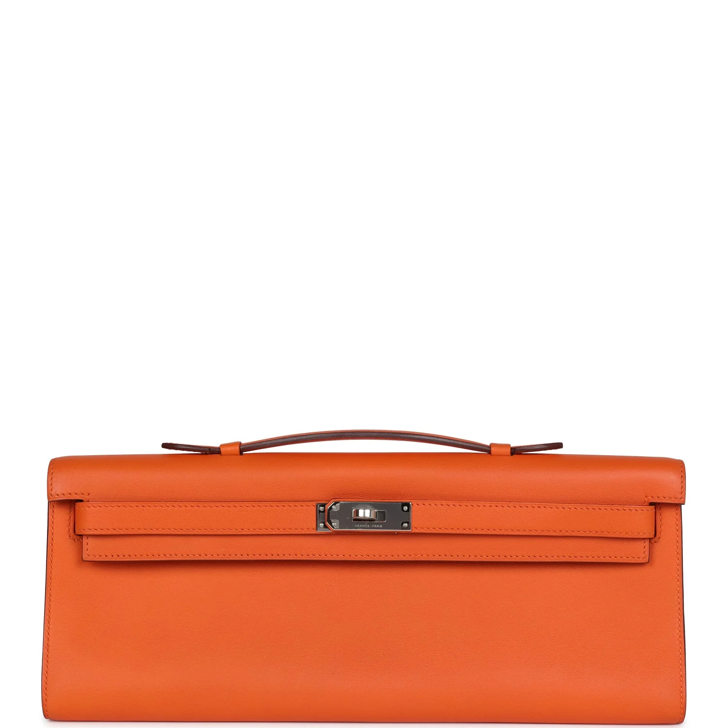 Replicate Hermes Kelly Cut Orange Swift Palladium Hardware(1:1 replica)