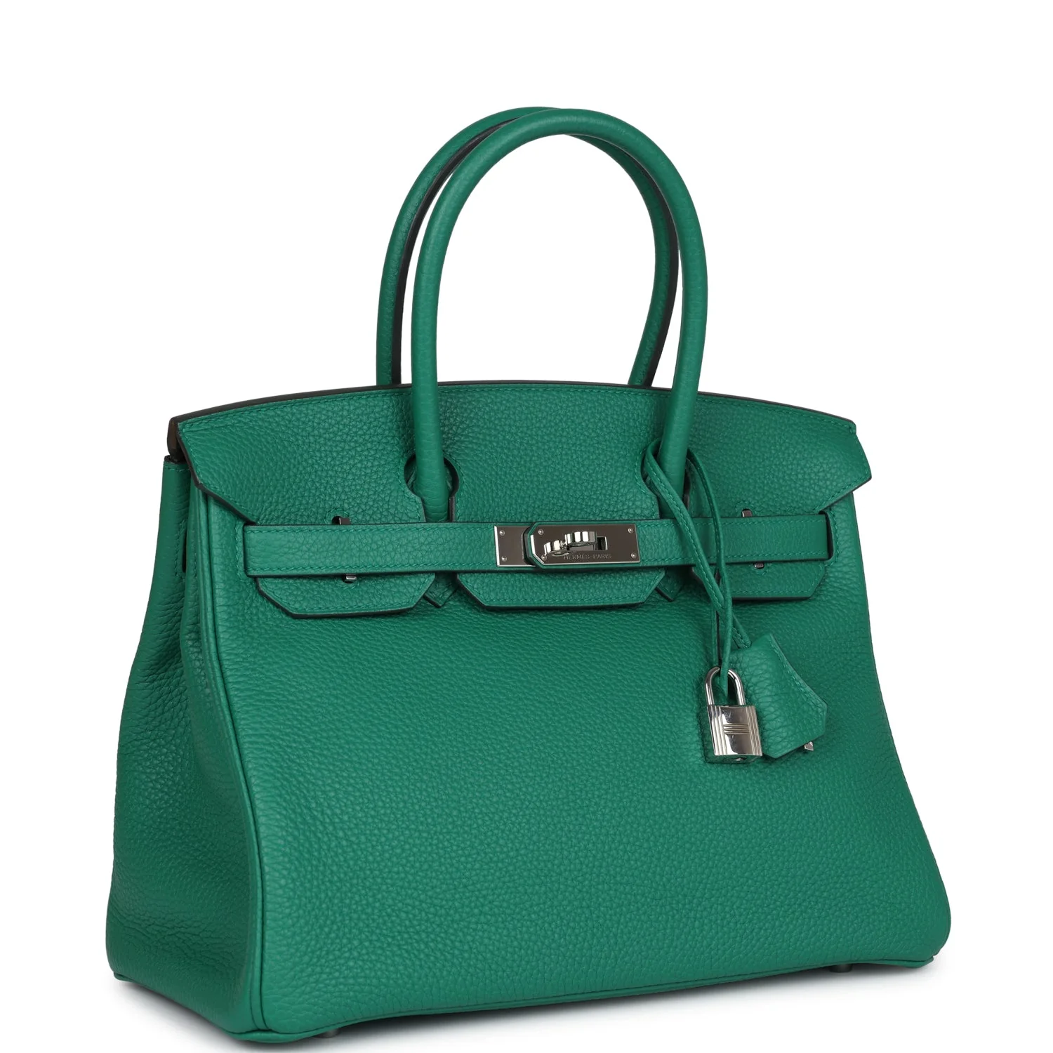 Replicate Hermes Birkin 30 Vert Vertigo Verso Clemence Palladium Hardware(1:1 replica)