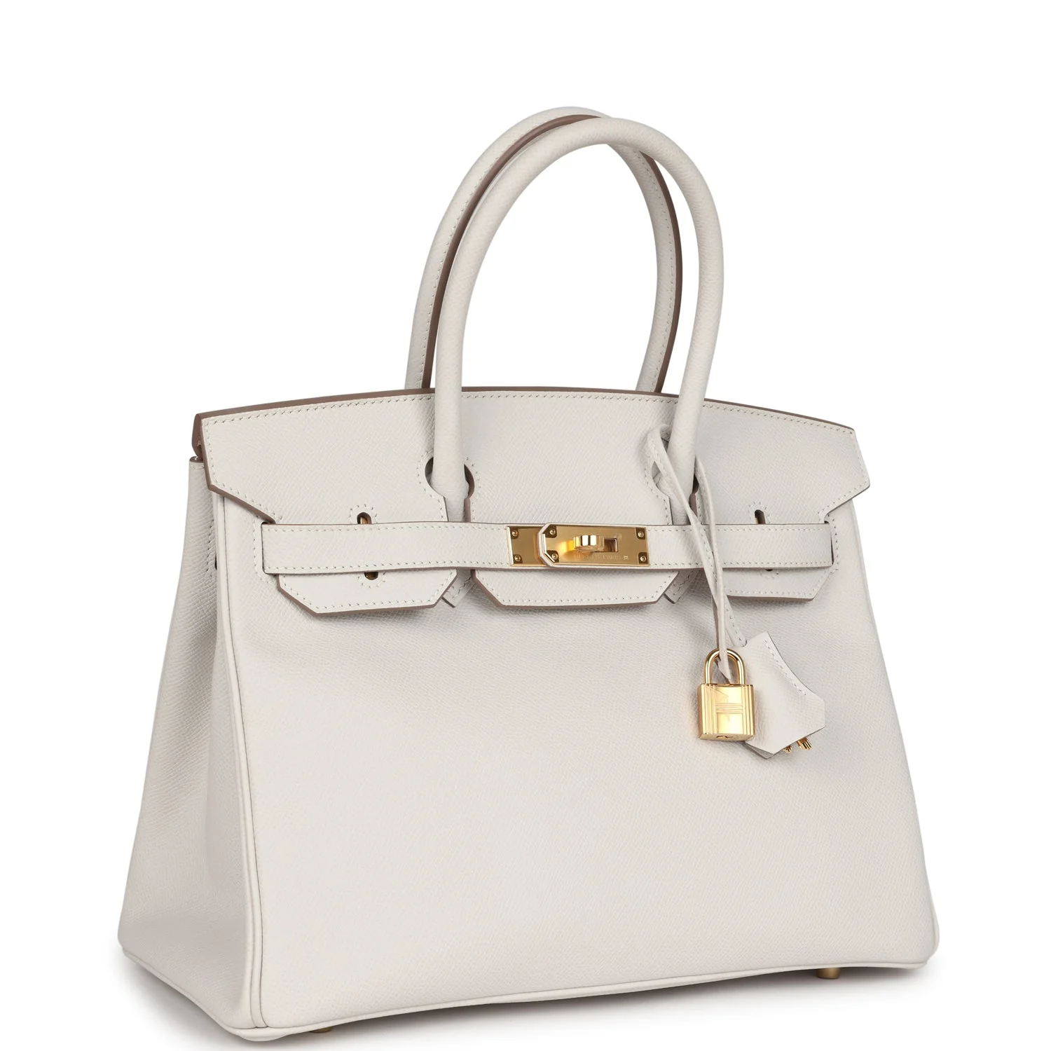 Replicate Hermes Birkin 30 Gris Pale Epsom Gold Hardware(1:1 replica)