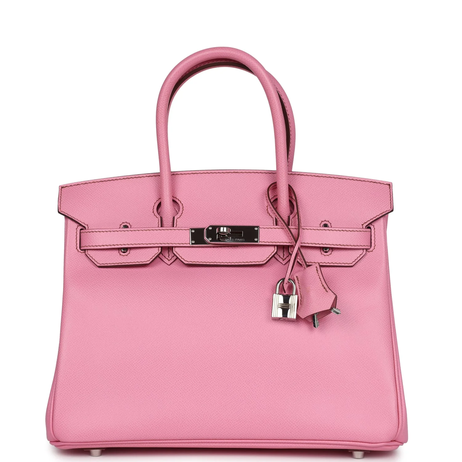 Replicate Hermes Birkin 30 Bubblegum Epsom Palladium Hardware(1:1 replica)