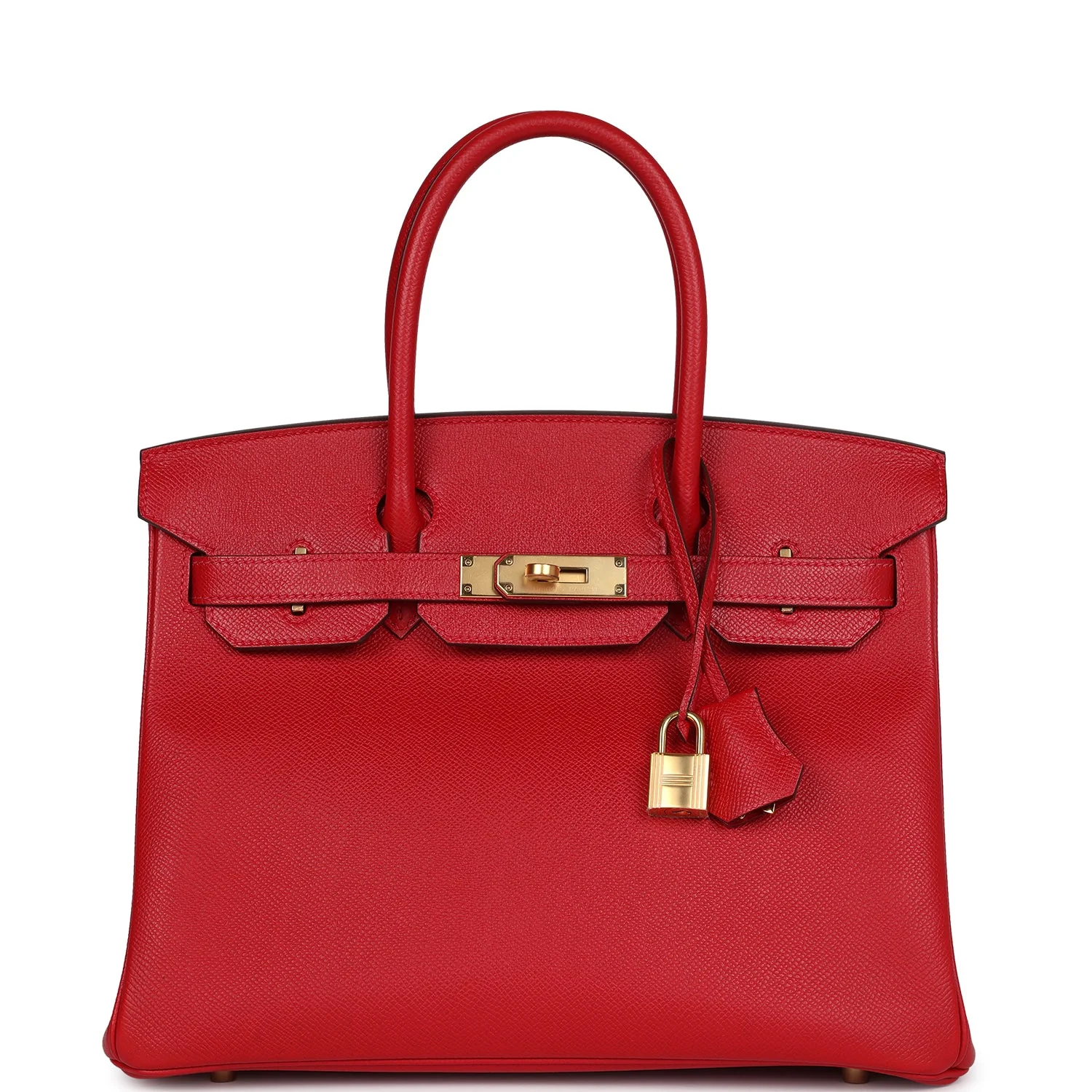 Replicate Hermes Birkin 30 Rouge Casaque Epsom Gold Hardware(1:1 replica)