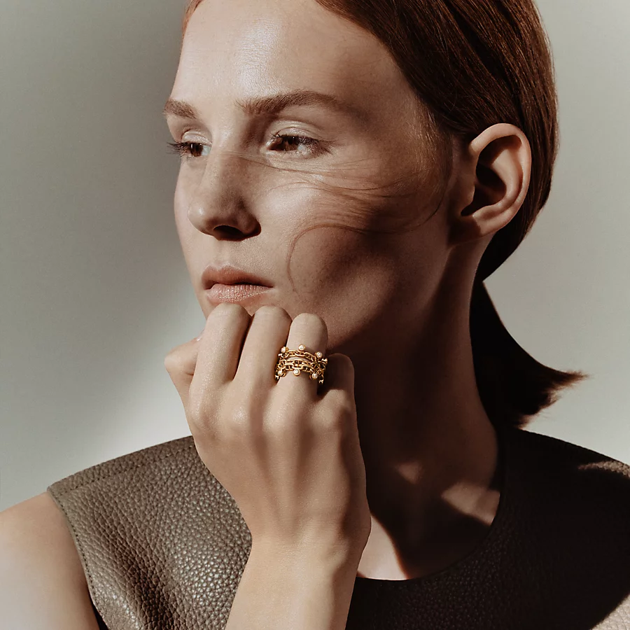 Replicate Chaine d ancre Calypso ring, medium model(1:1 replica)