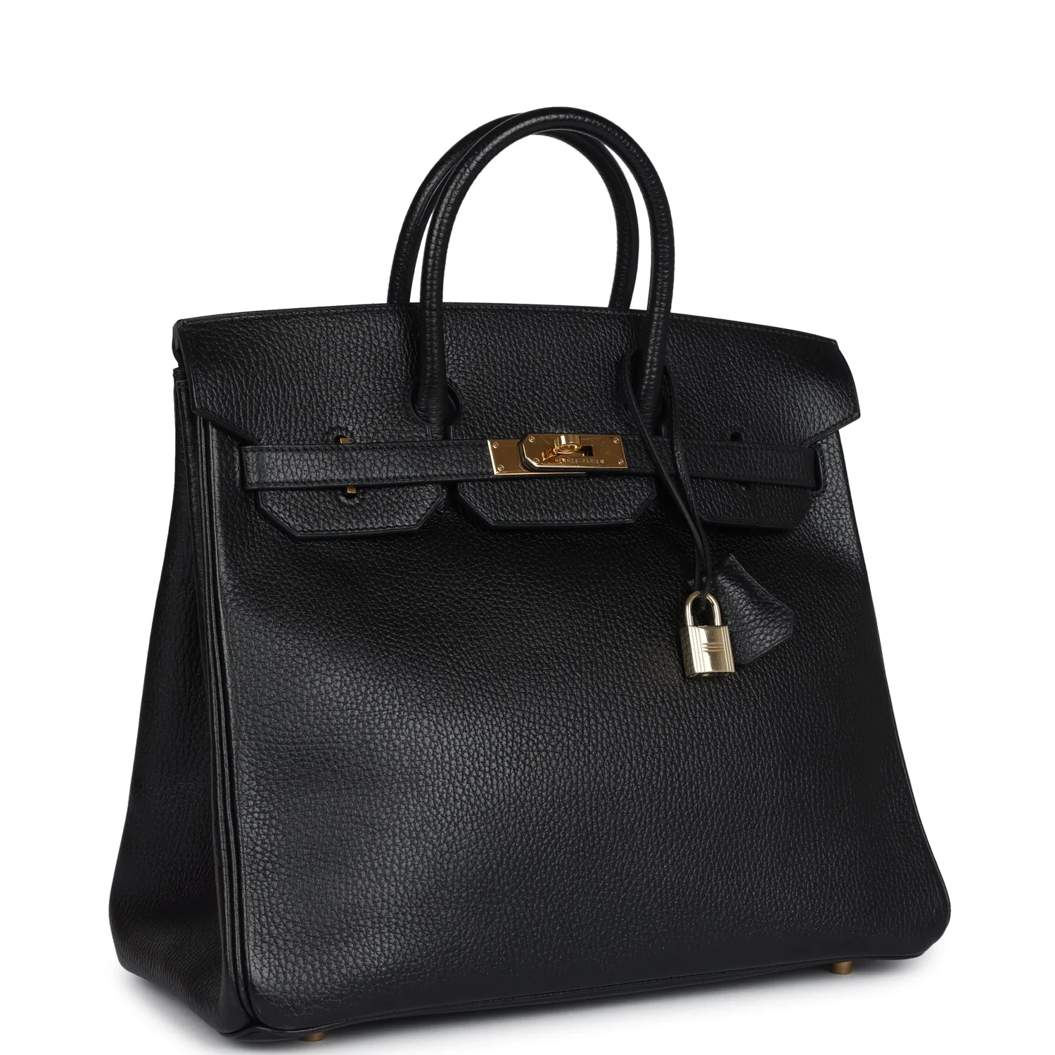 Replicate Vintage Hermes HAC Birkin 32 Black Ardennes Gold Hardware(1:1 replica)