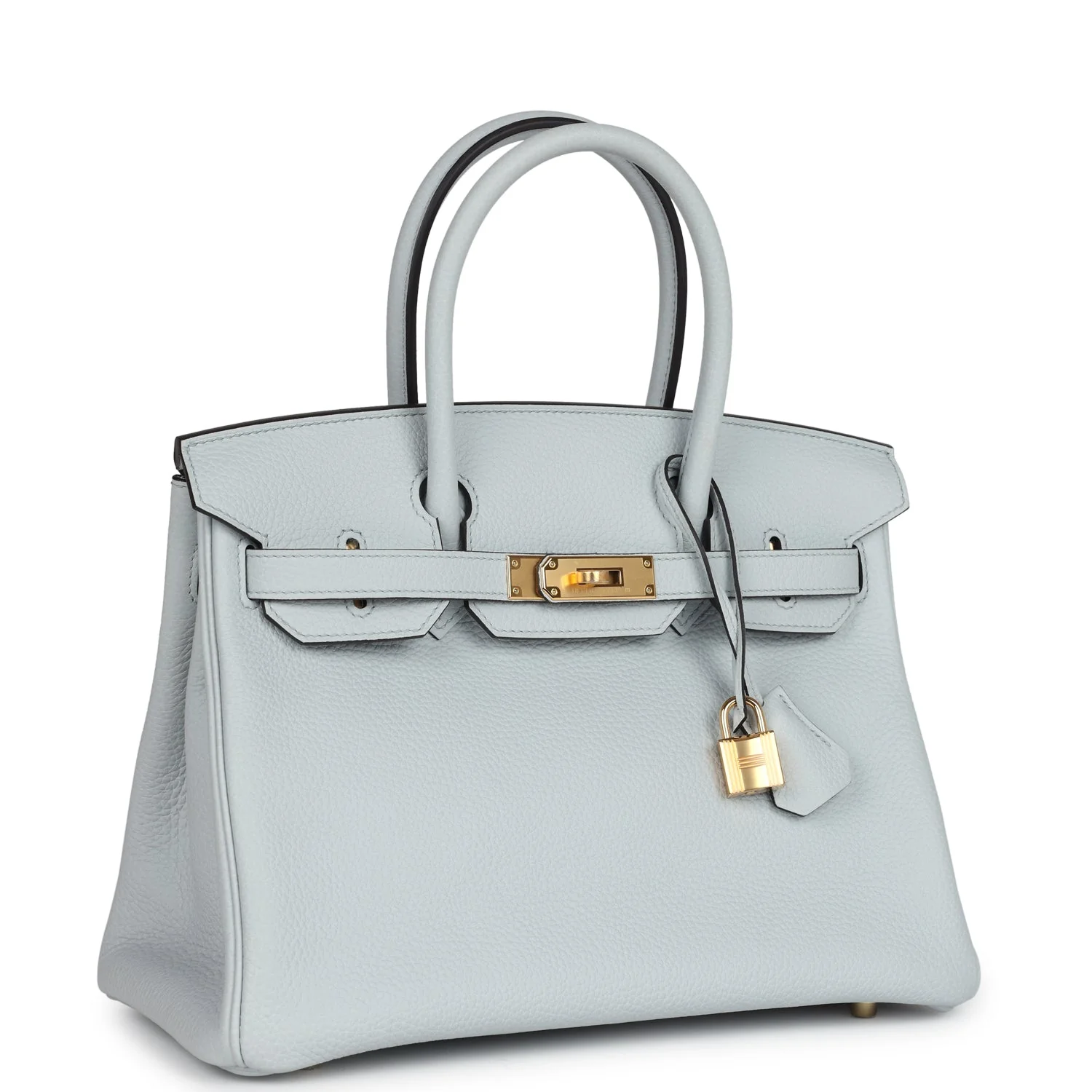 Replicate Hermes Birkin 30 Bleu Pale Togo Gold Hardware(1:1 replica)