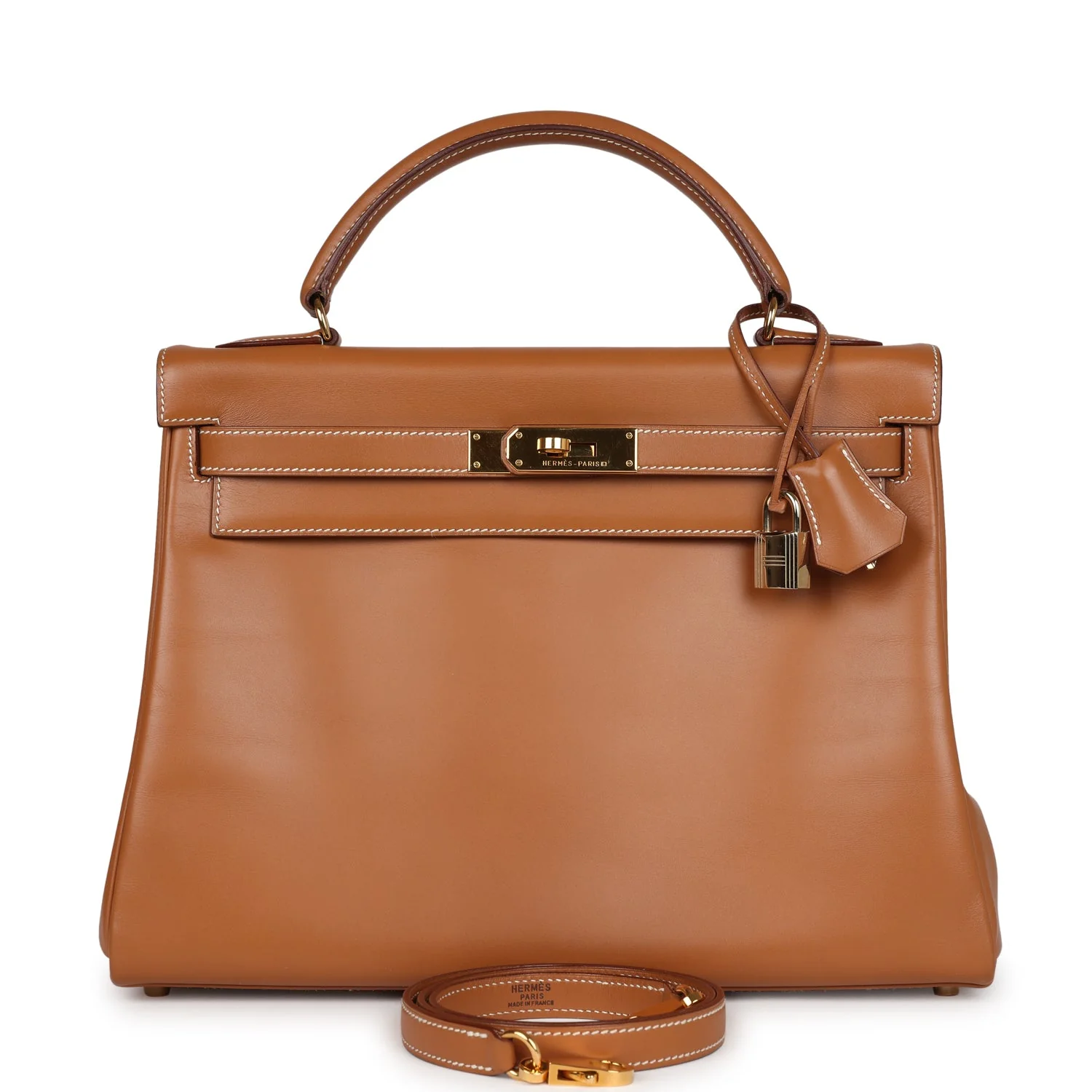 Replicate Vintage Hermes Kelly Retourne 32 Naturel Sable Chamonix Gold Hardware(1:1 replica)