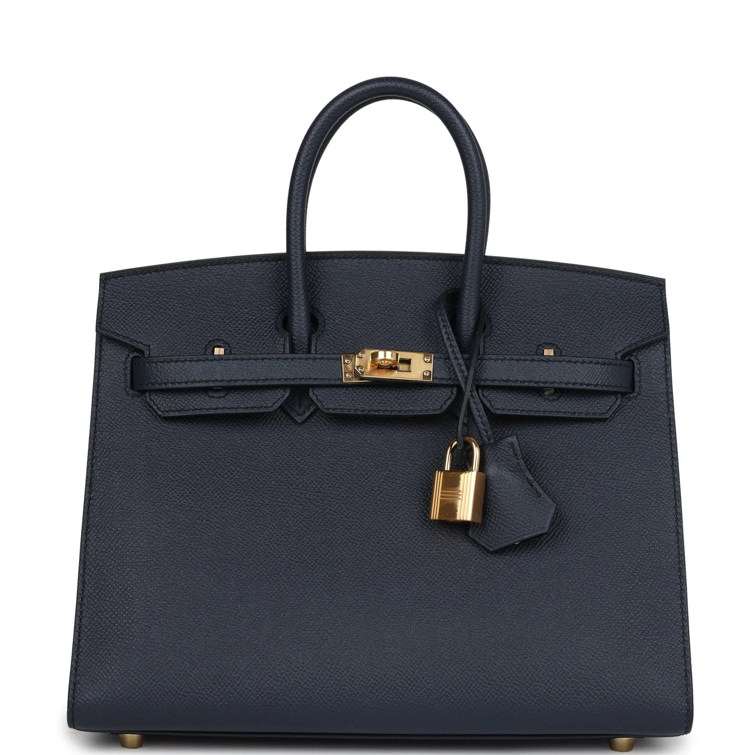 Replicate Hermes Birkin Sellier 25 Bleu Indigo Epsom Gold Hardware(1:1 replica)