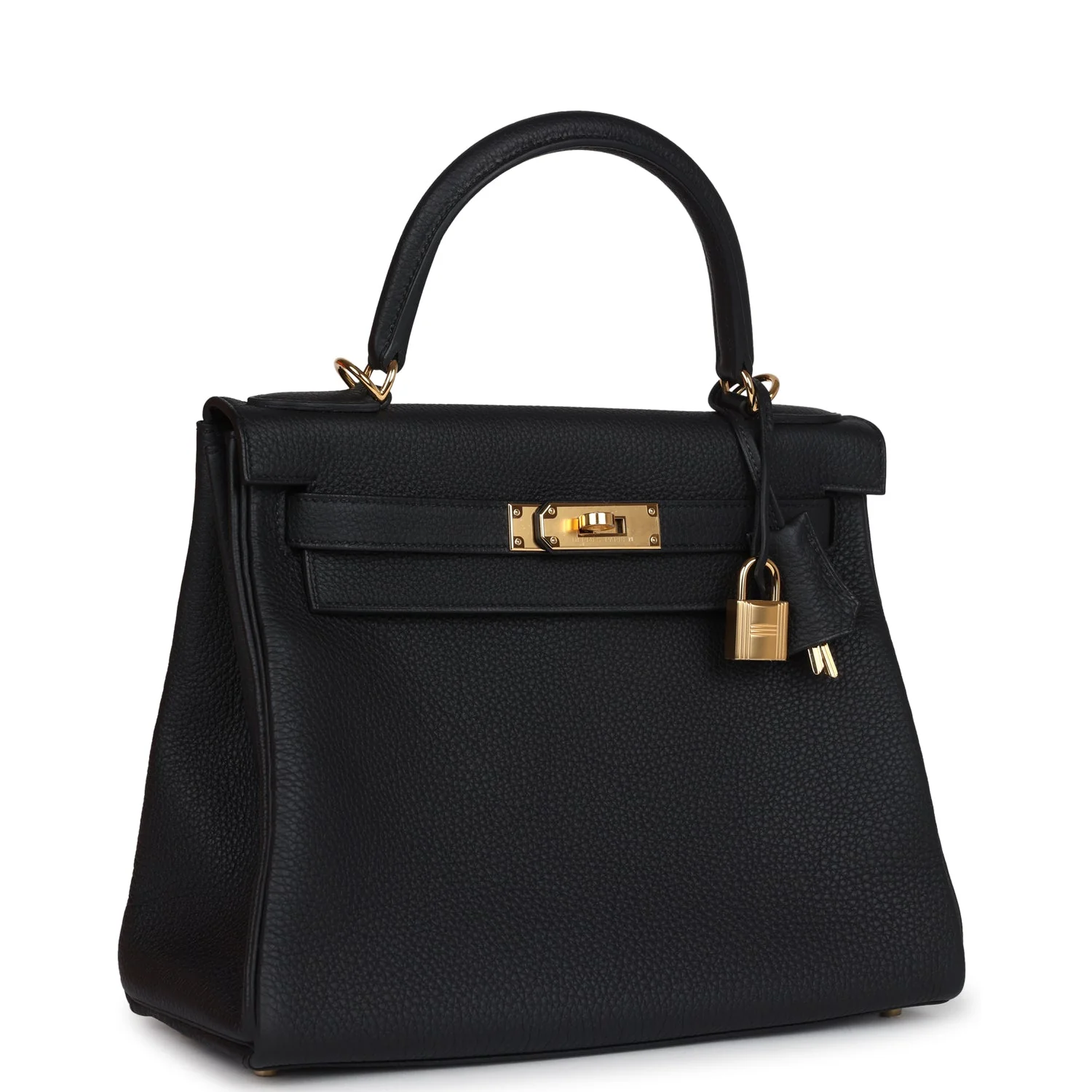 Replicate Hermes Kelly Retourne 28 Black Togo Gold Hardware(1:1 replica)