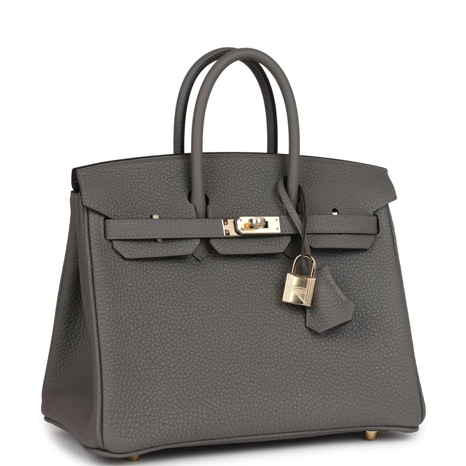 Replicate Hermes Birkin 25 Gris Meyer Togo Permabrass Hardware(1:1 replica)