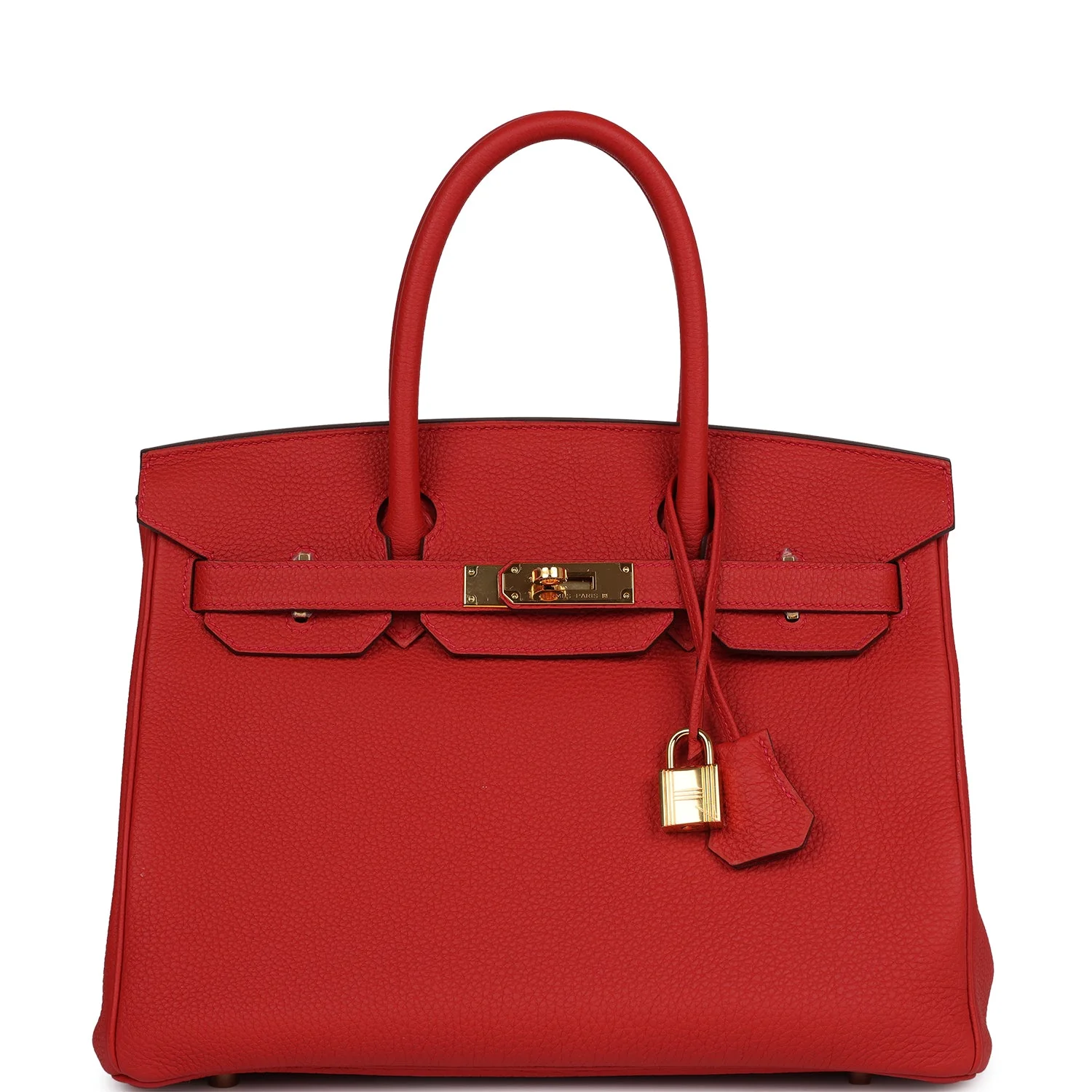 Replicate Hermes Birkin 30 Geranium Togo Gold Hardware(1:1 replica)