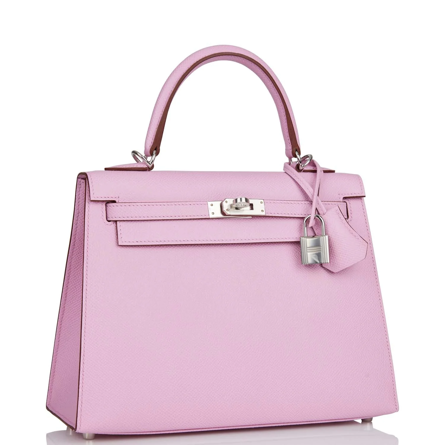 Replicate Hermes Kelly Sellier 25 Mauve Sylvestre Epsom Palladium Hardware(1:1 replica)