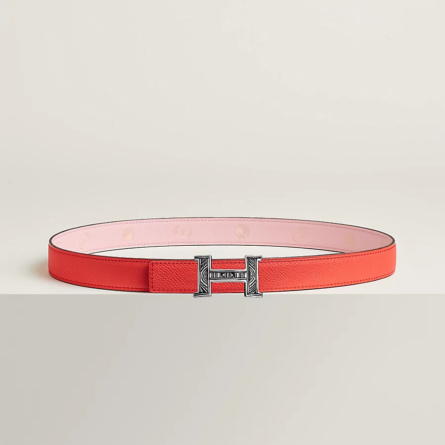 Replicate Mini Constance Touareg belt buckle   Hermès sur Mer reversible leather strap 24 mm(1:1 replica)