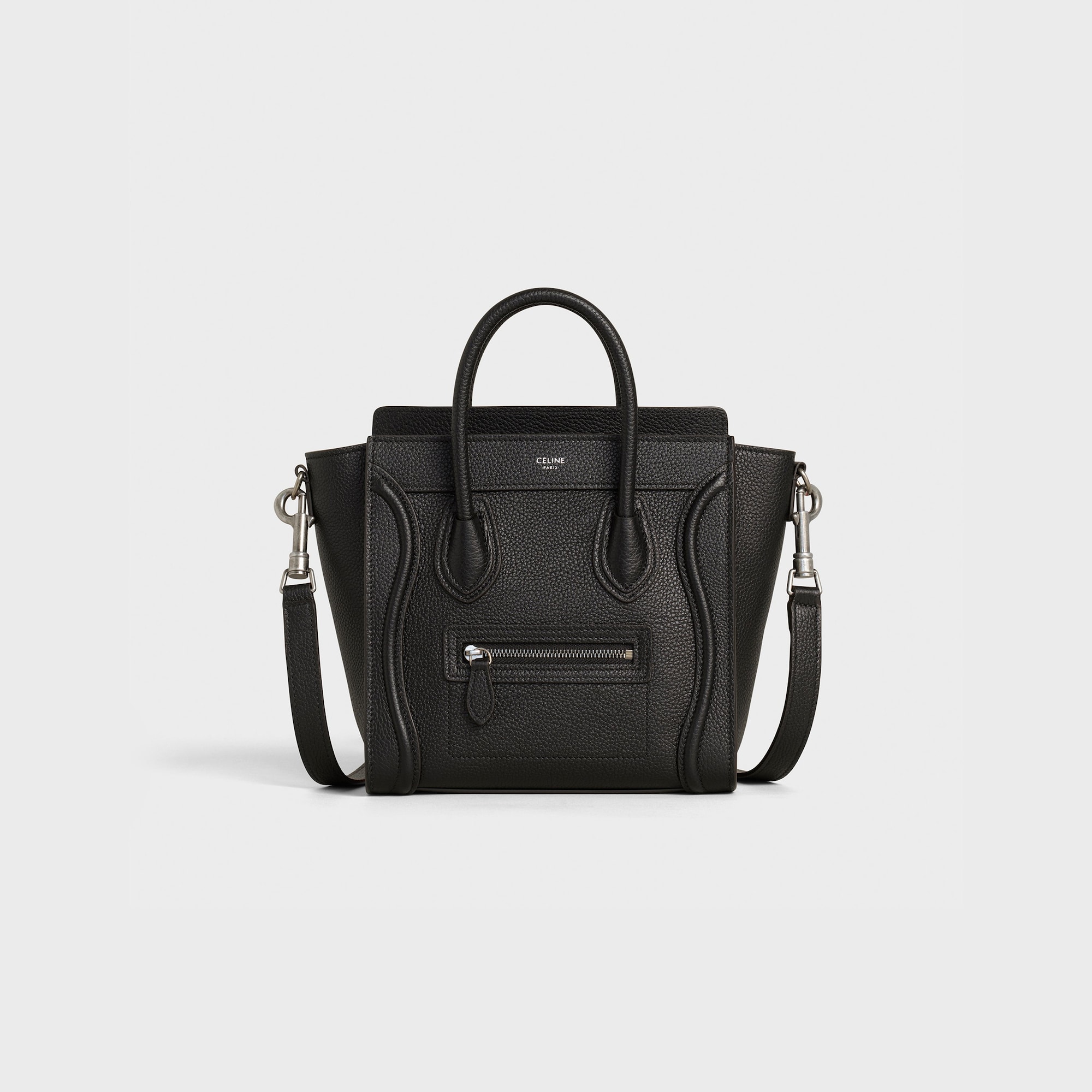 Replicate NANO LUGGAGE BAG IN BABY DRUNMED CALFSKIN BLACK(1:1 replica)