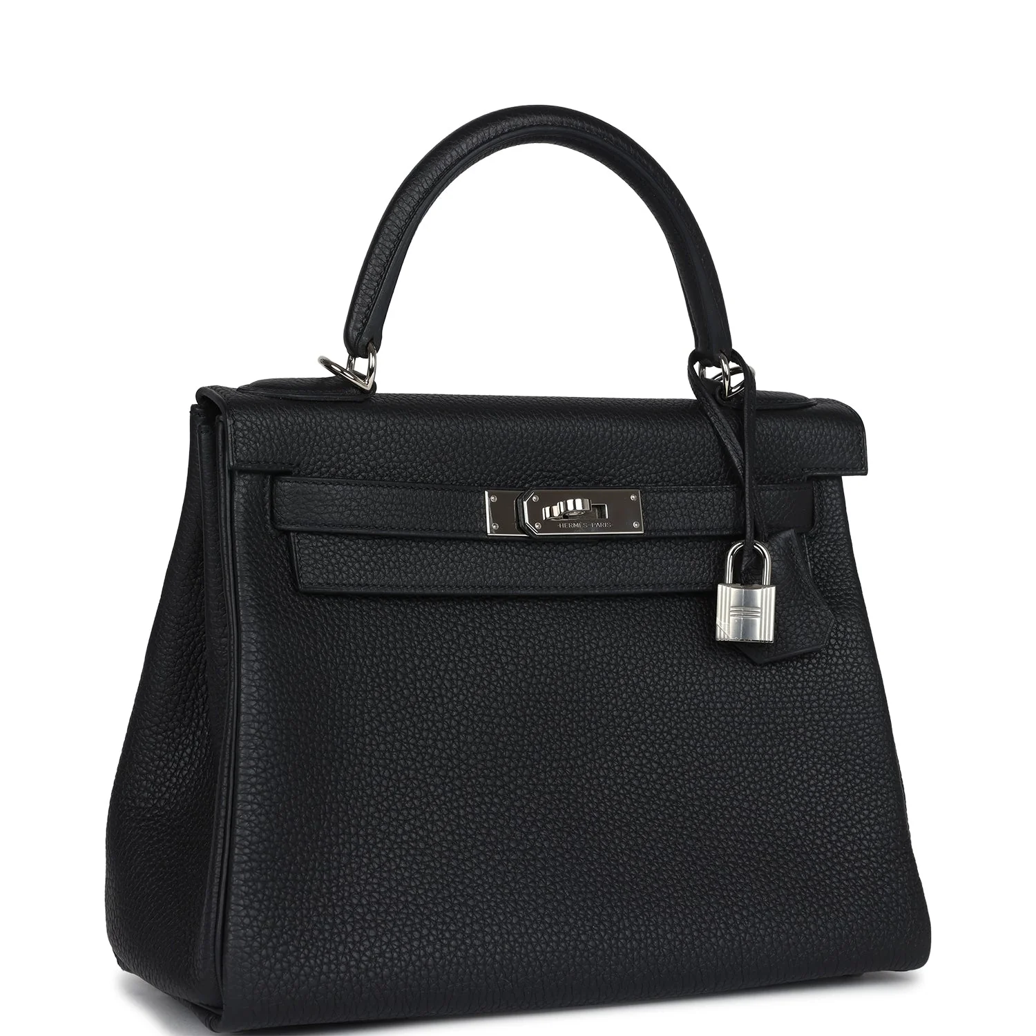 Replicate Hermes Kelly Retourne 28 Black Togo Palladium Hardware(1:1 replica)