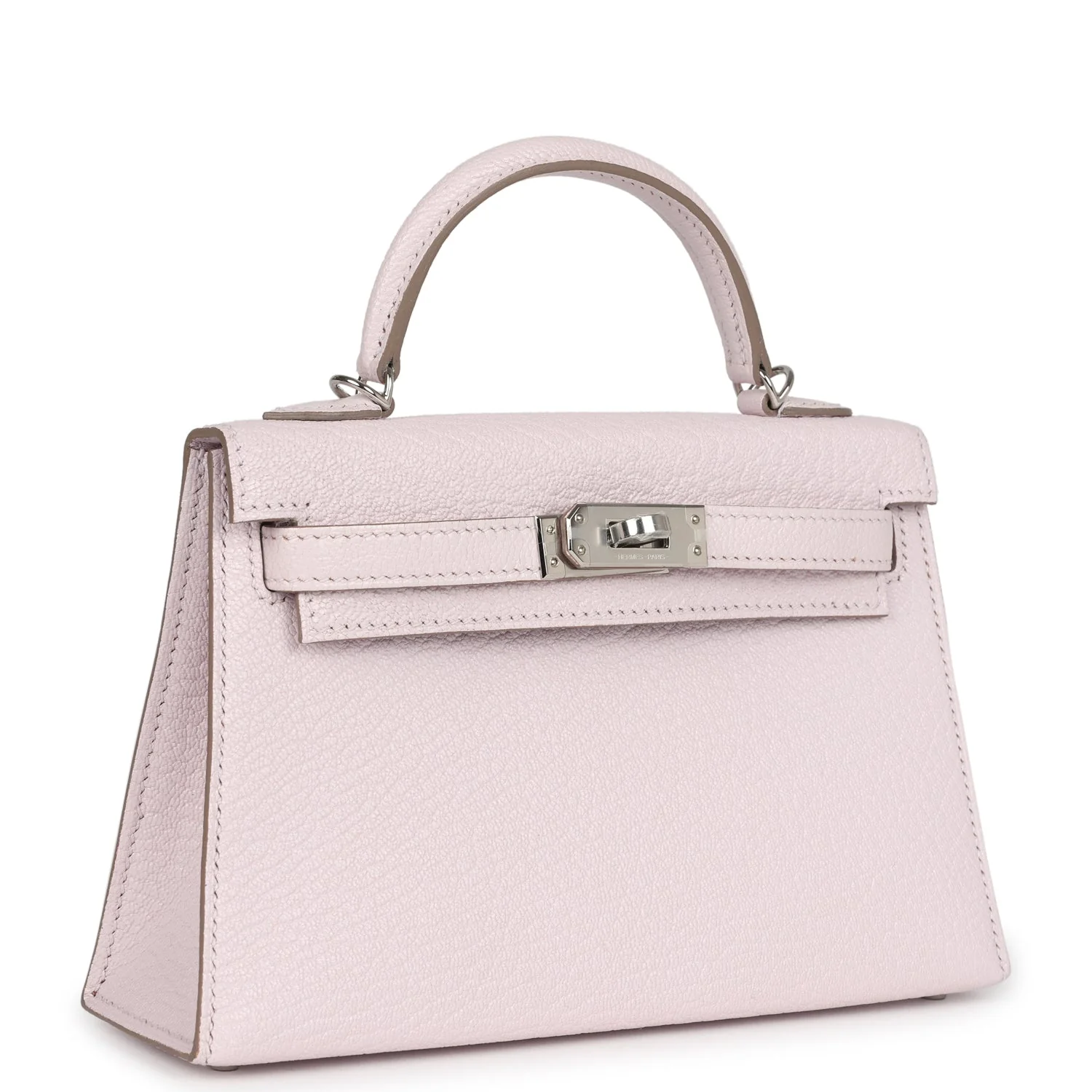 Replicate Hermes Kelly Sellier 20 Mauve Pale Chevre Palladium Hardware(1:1 replica)