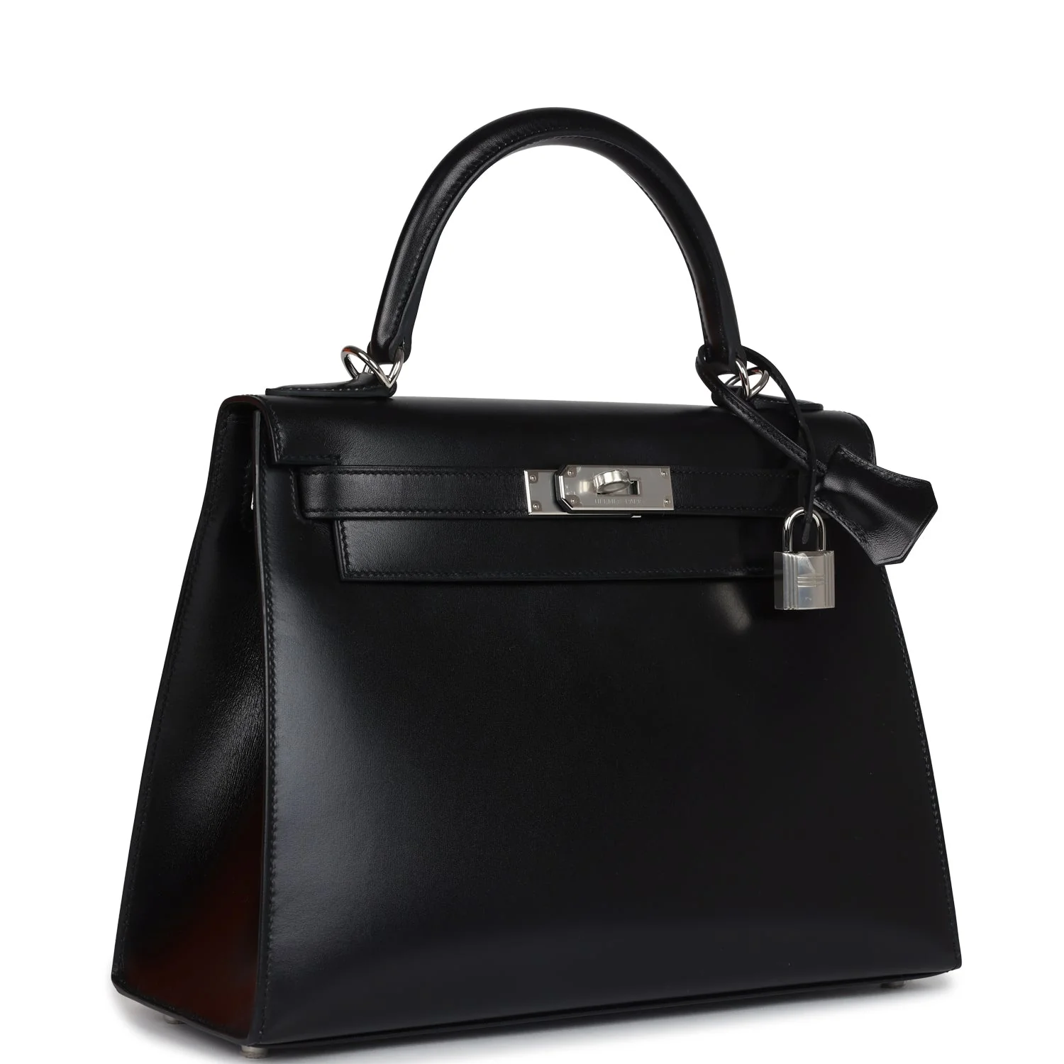 Replicate Hermes Kelly Sellier 28 Black Box Palladium Hardware(1:1 replica)