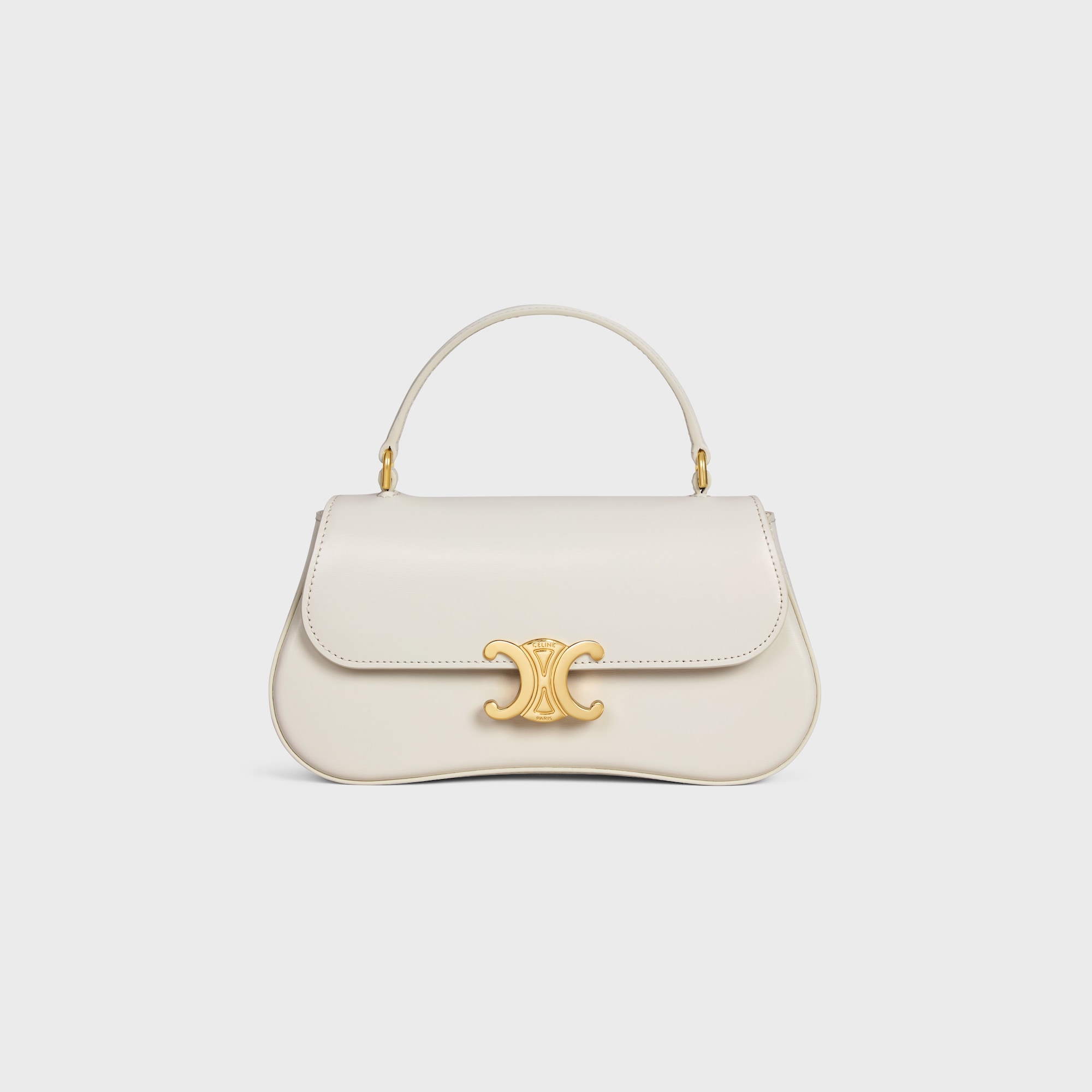 Replicate TEEN CELINE LOLA IN SHINY CALFSKIN WHITE COTTON(1:1 replica)