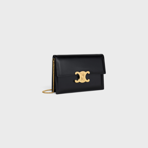 Replicate CLUTCH SOIR IN SHINY CALFSKIN BLACK(1:1 replica)