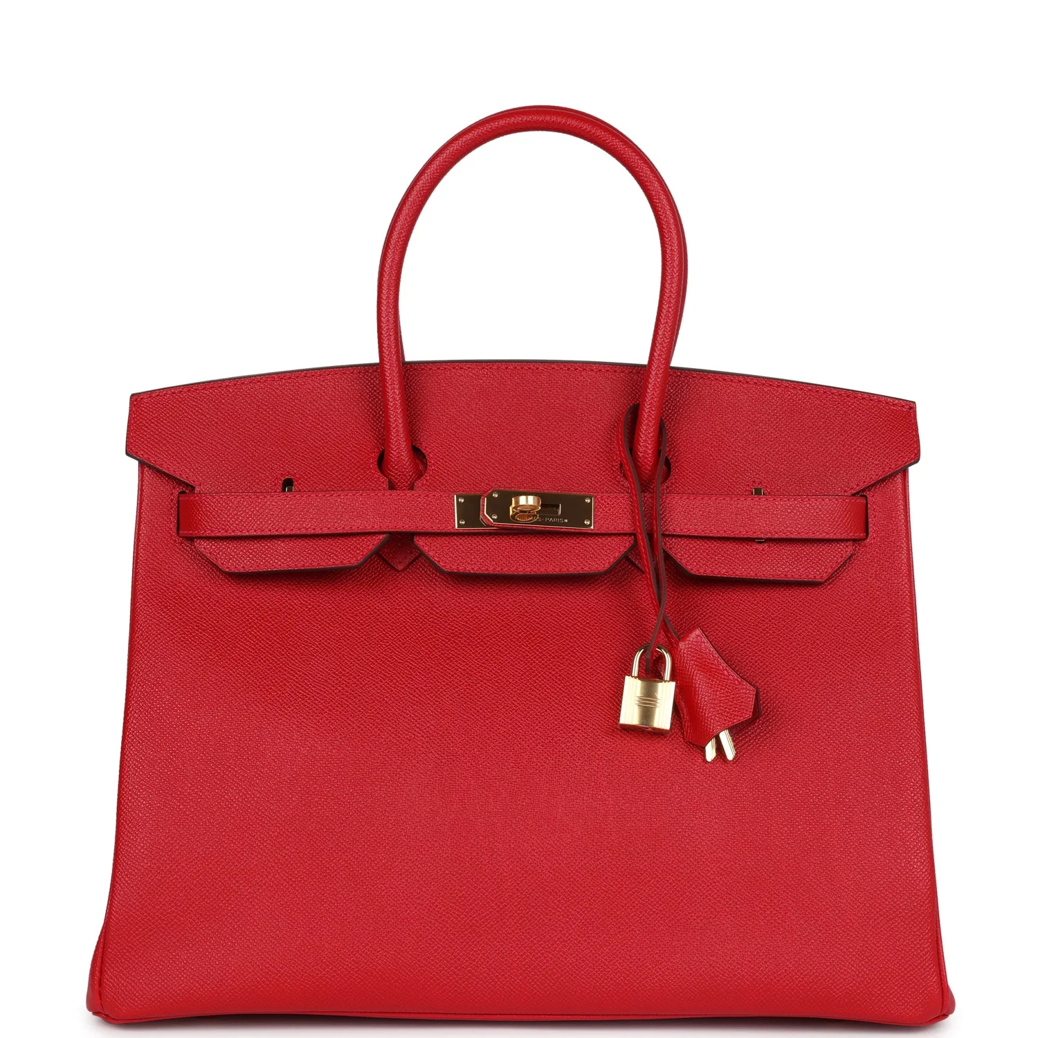 Replicate Hermes Birkin 35 Rouge Casaque Epsom Gold Hardware(1:1 replica)