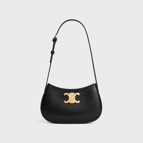 Replicate MEDIUM TILLY BAG IN SHINY CALFSKIN BLACK(1:1 replica)